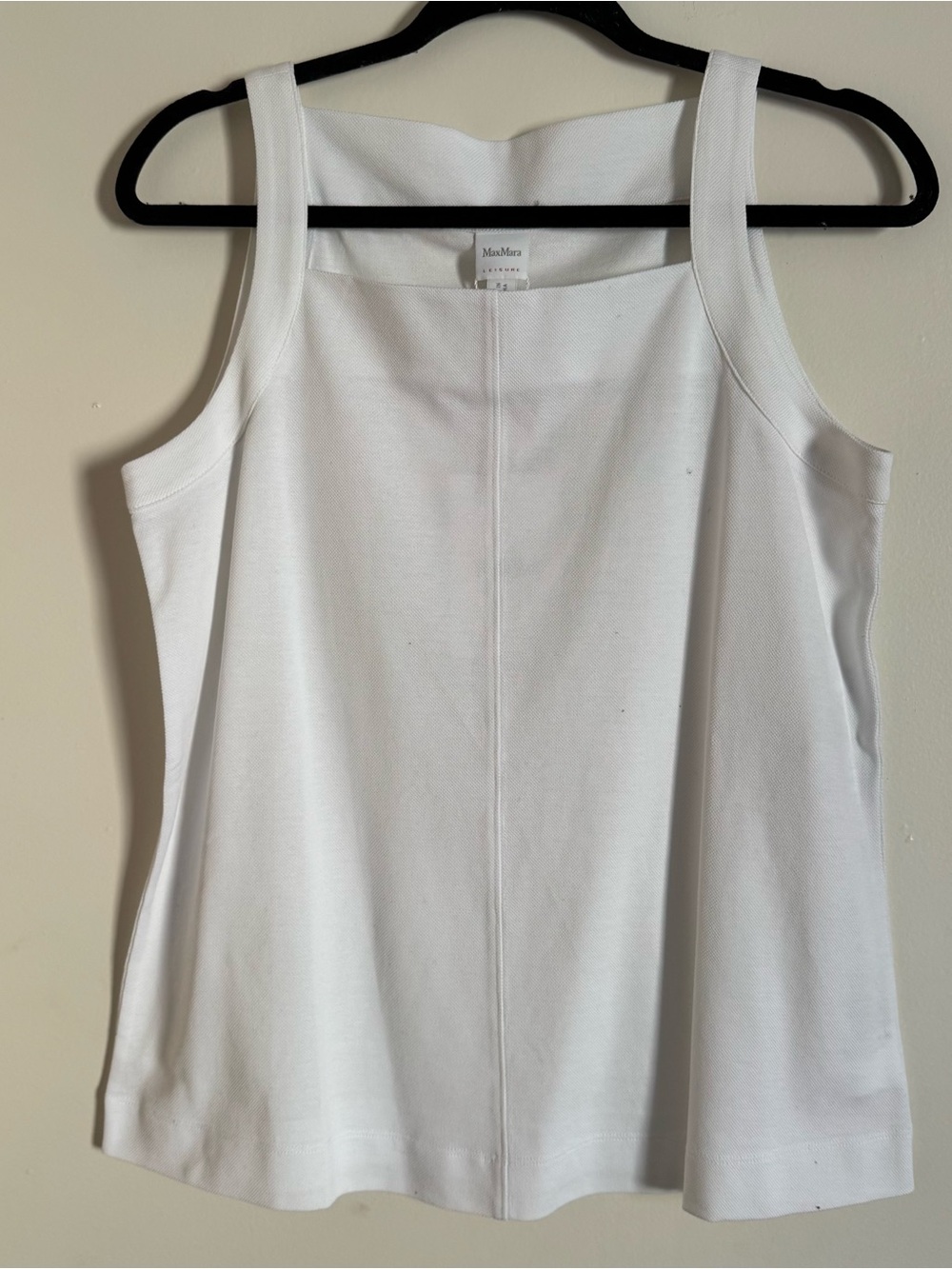 MaxMara White Square-Neck Sleeveless Tank